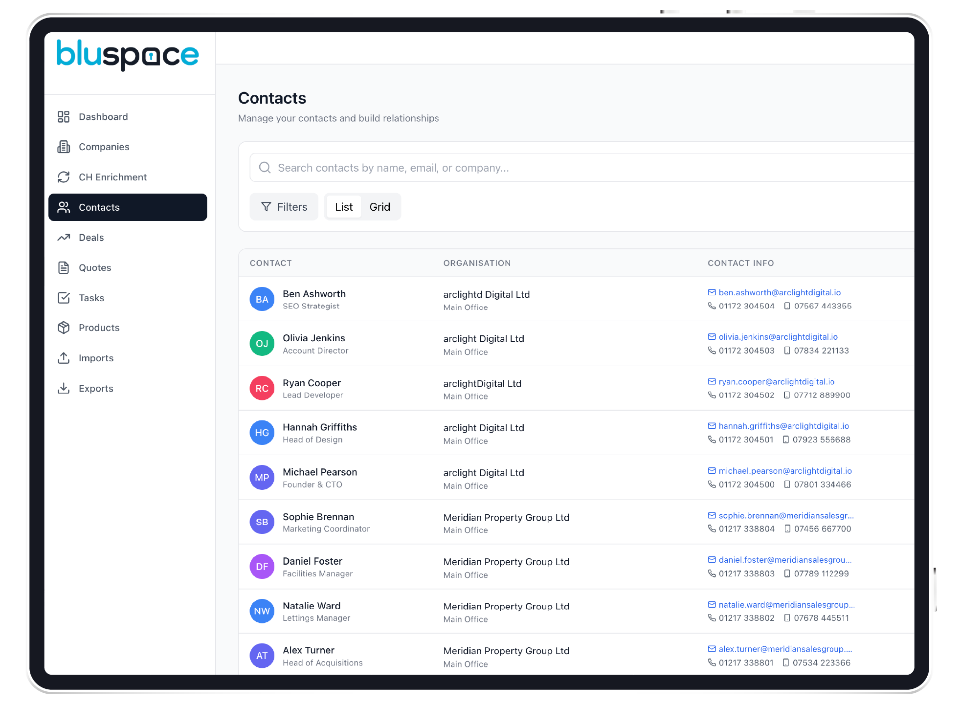 Clarity dashboard